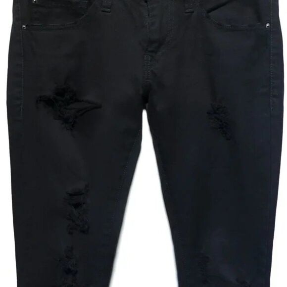 IRO Womens Rudolf Distressed Skinny Jeans Black Size W 26 - Picture 2 of 3